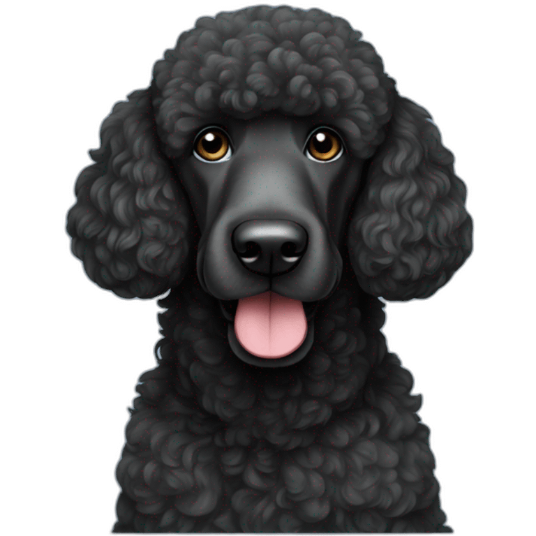 black standard poodle emoji