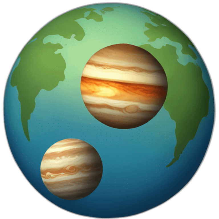 jupiter and earth hugging emoji