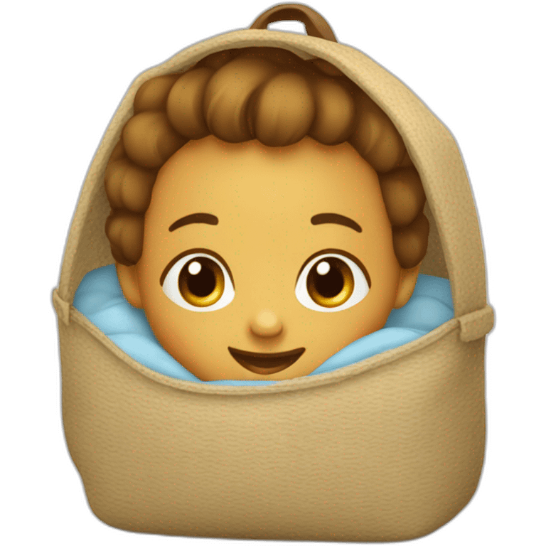 Bébé dans un sac emoji