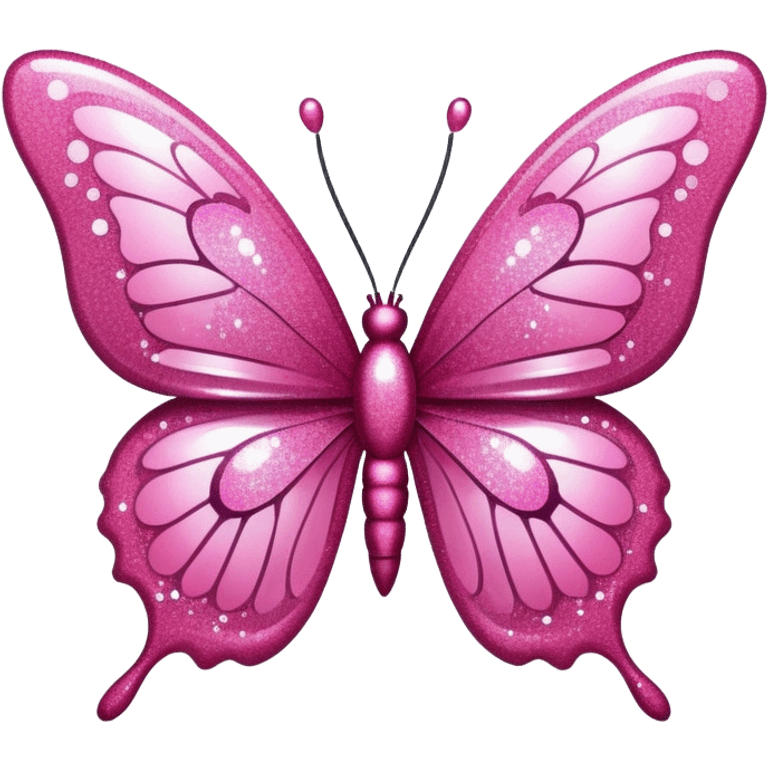 pink glitter butterfly  emoji