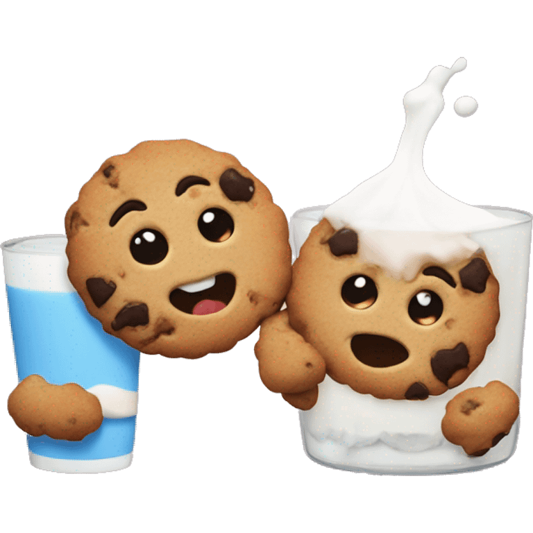 Cookies and milk bffs emoji