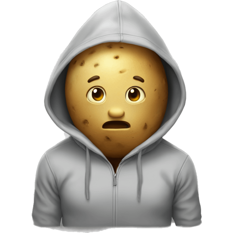 potato wearing hoodie emoji