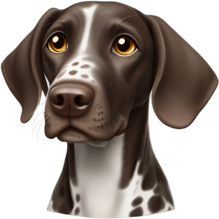 Happy German shorthair pointer dog emoji