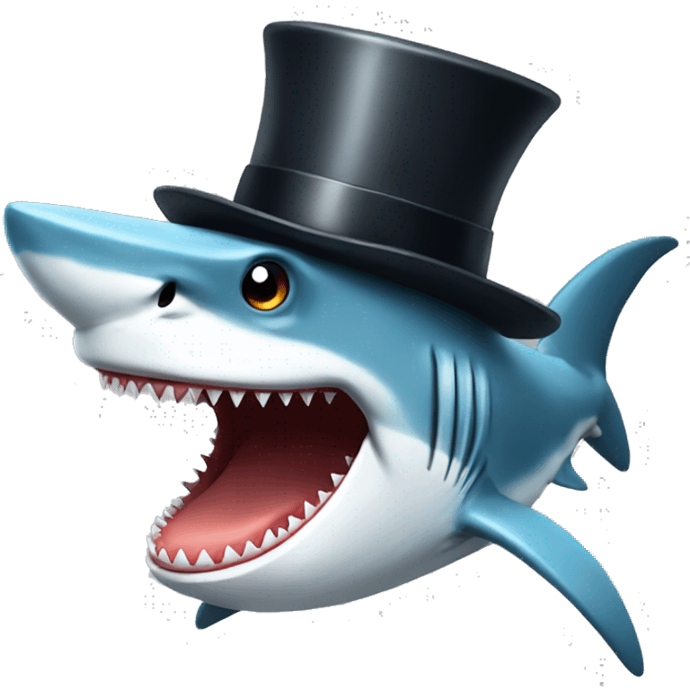 shark with a tophat emoji