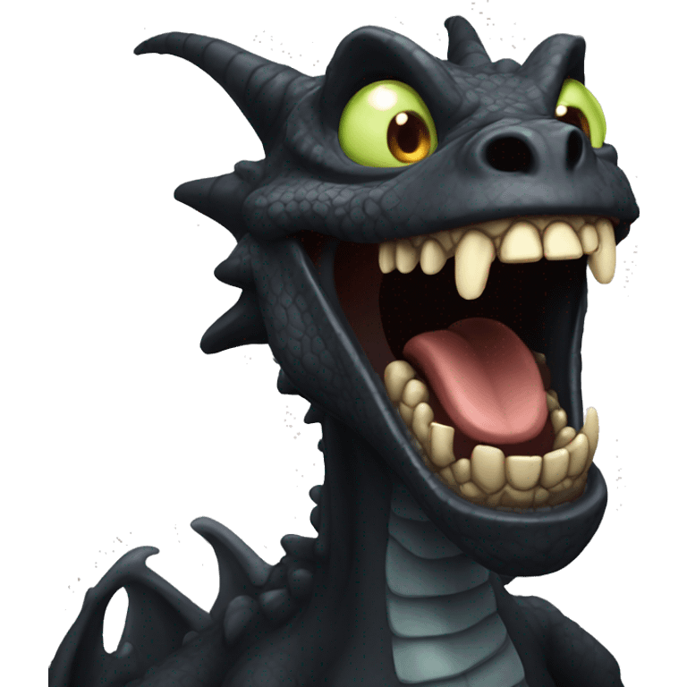 black dragon zombie laughs emoji