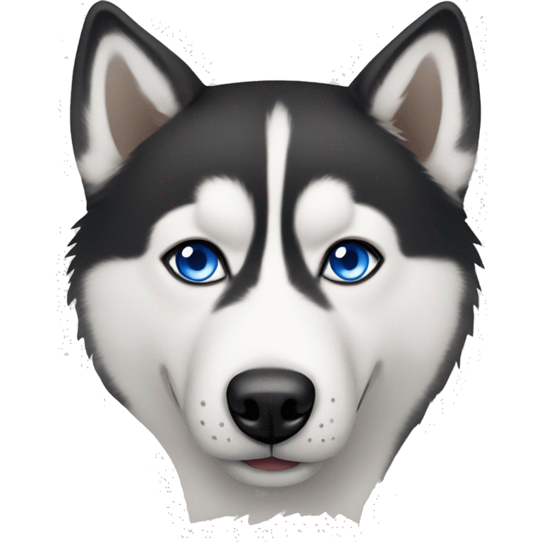 Husky with one blue eye and one brown eye  emoji