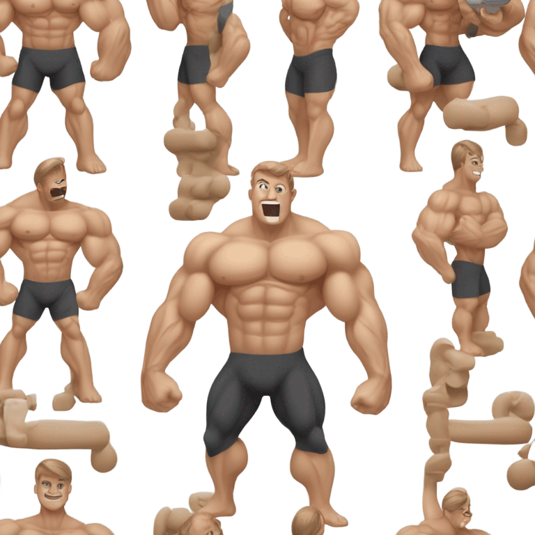 Bodybuilder mit Glatze emoji