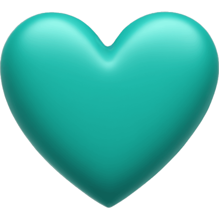 Teal matte heart  emoji