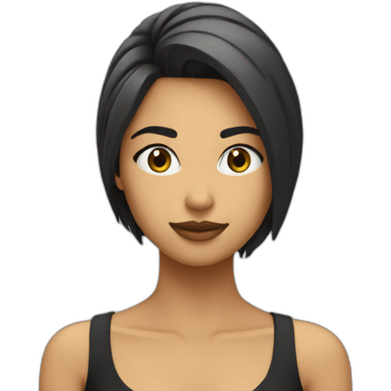 chica blanco y negro  emoji