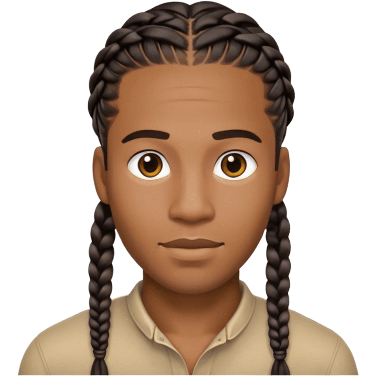 un hombre negro con trenzas y muy guapo emoji