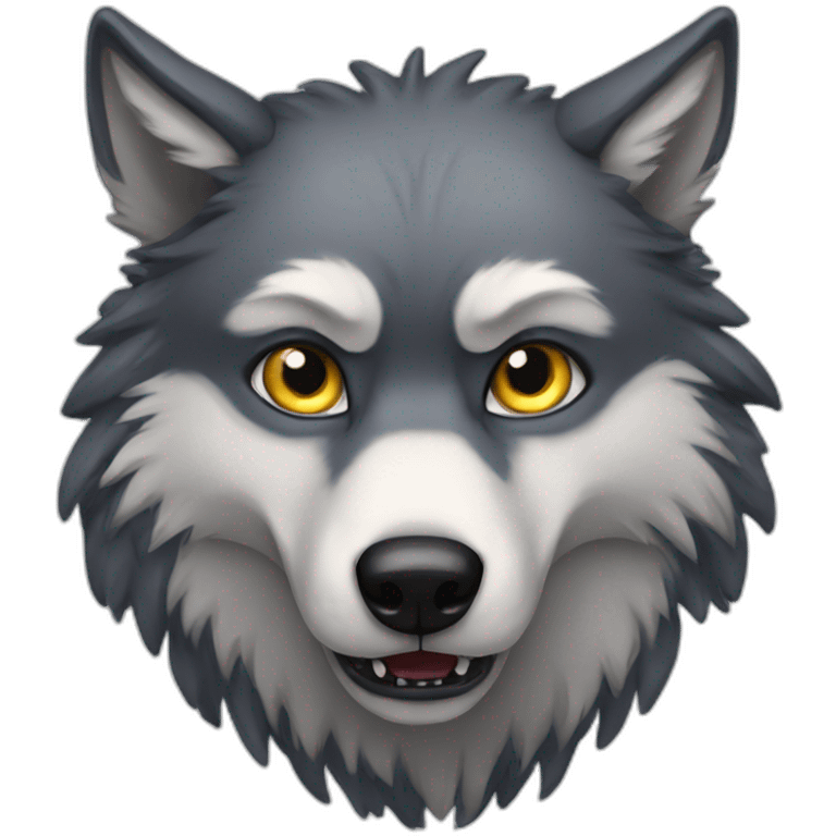 Creepy wolf emoji