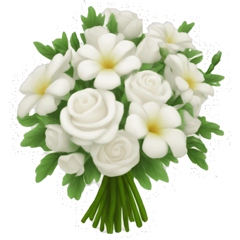 White Bouquet of flowers emoji