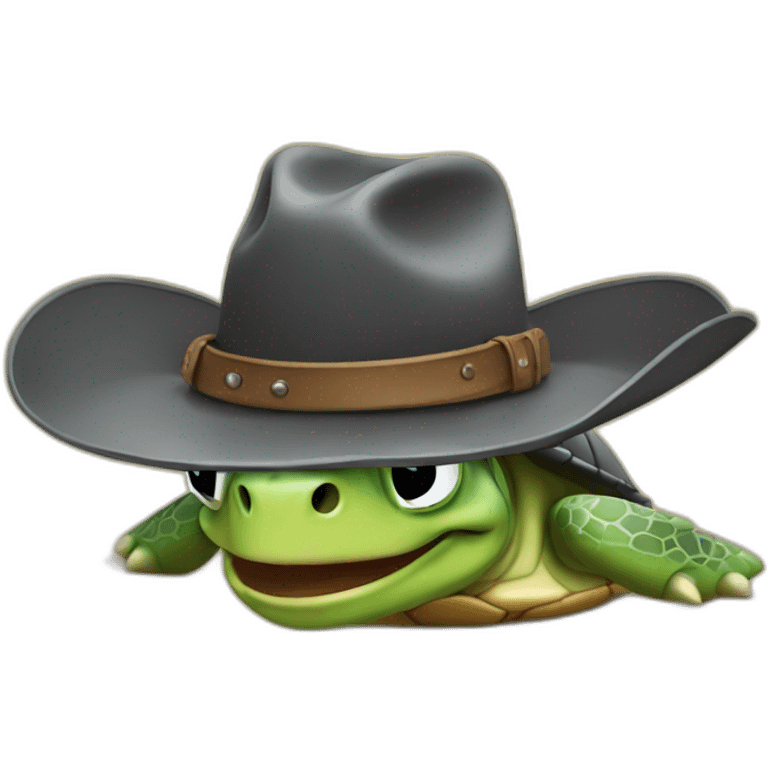 turtle with a cowboy hat emoji