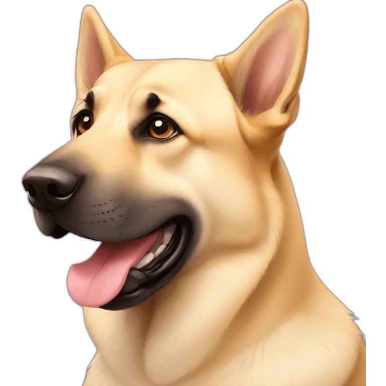 Light yellow lab German shepherd brothers emoji