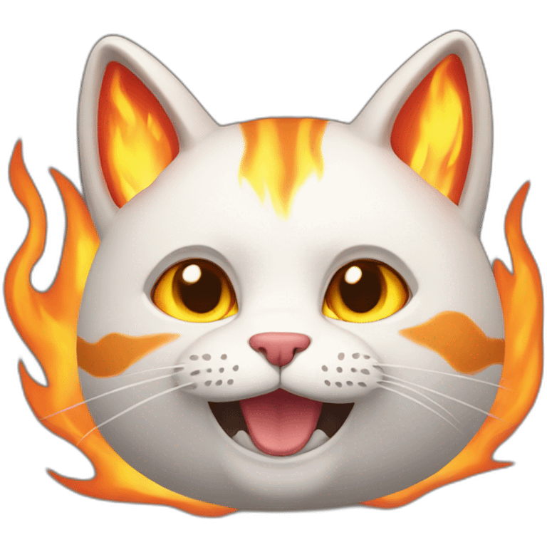 Fire cat emoji