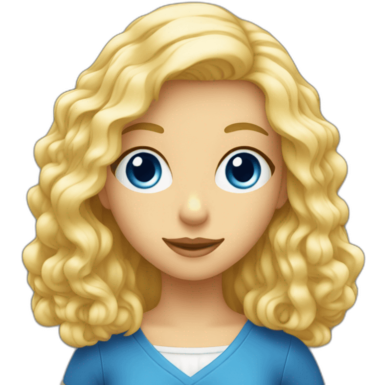 Fille blonde yeux bleus tenant de la bière emoji