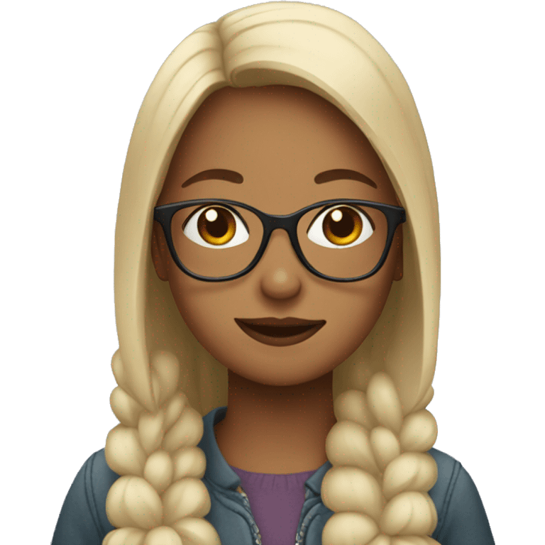 Girl with glasses  emoji