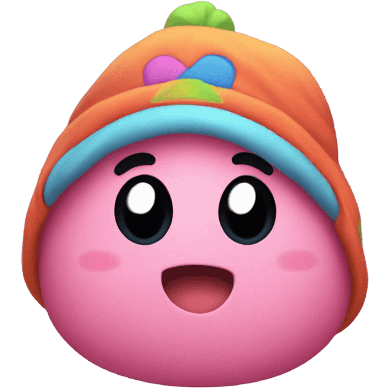 Kirby wearing hoodie emoji