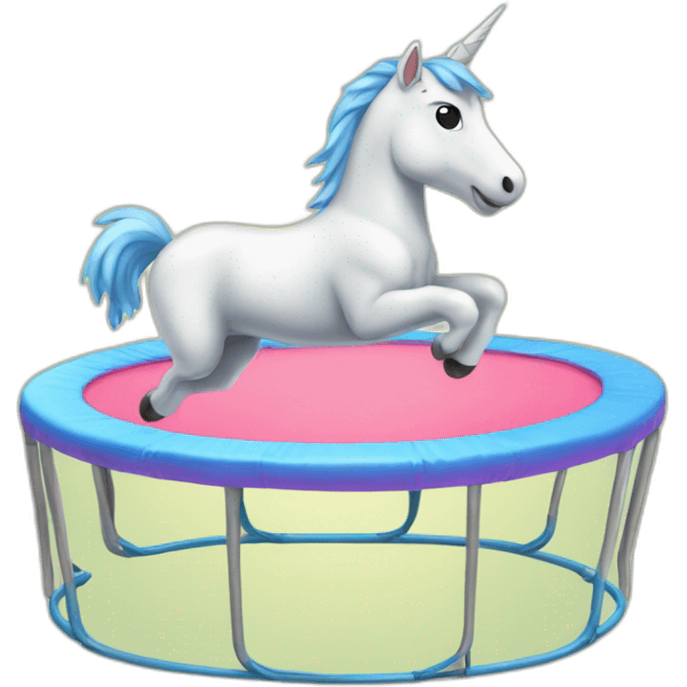 licorne sur trampoline emoji