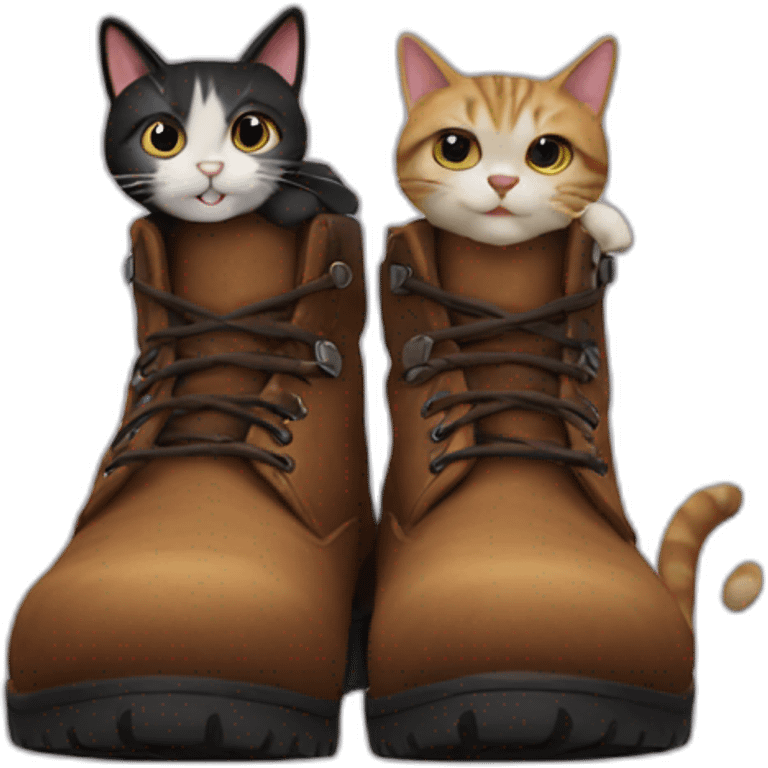 boots and cats emoji