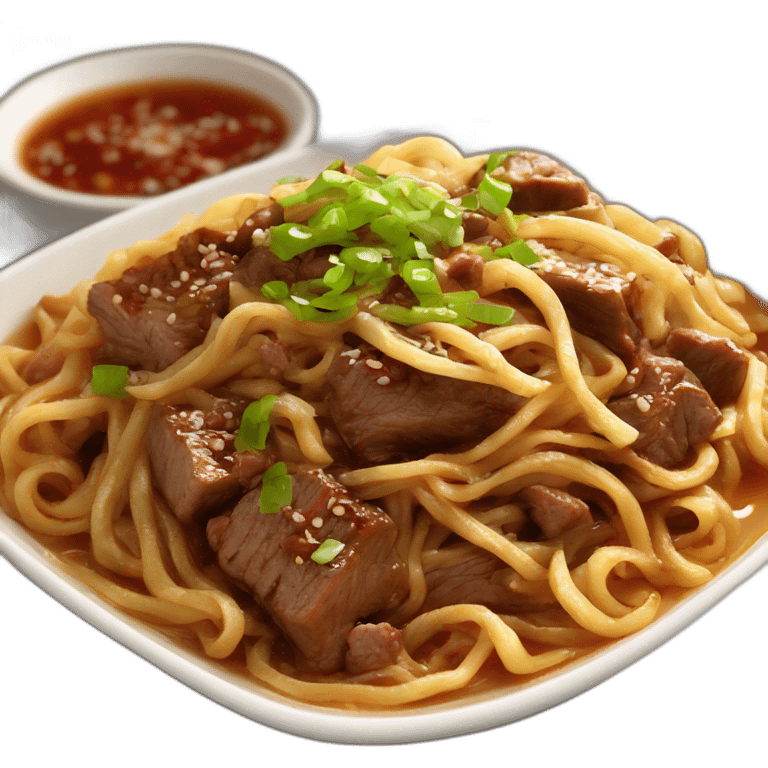 beef Szechuan noodles emoji