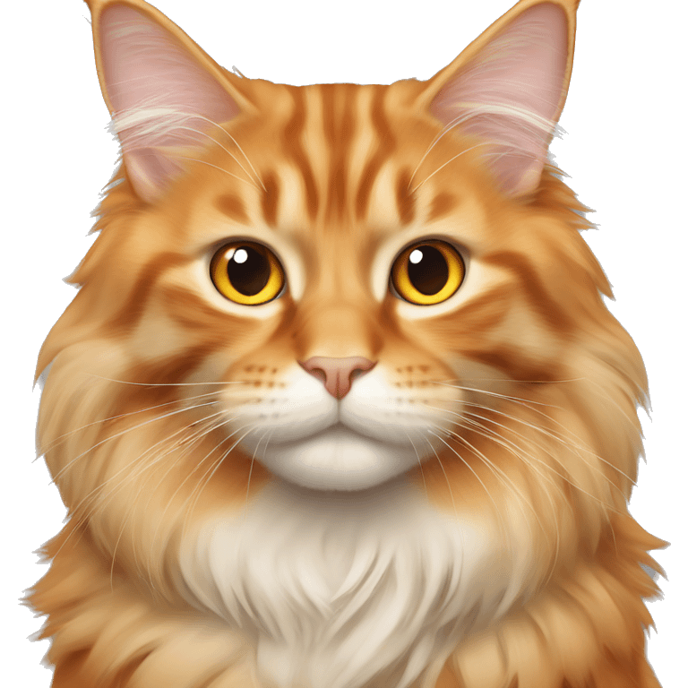 Orange cat maine coon emoji