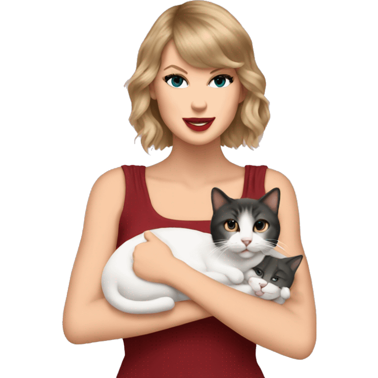 Taylor Swift holding cats emoji