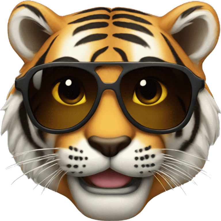 Tiger with dark sunglasses emoji