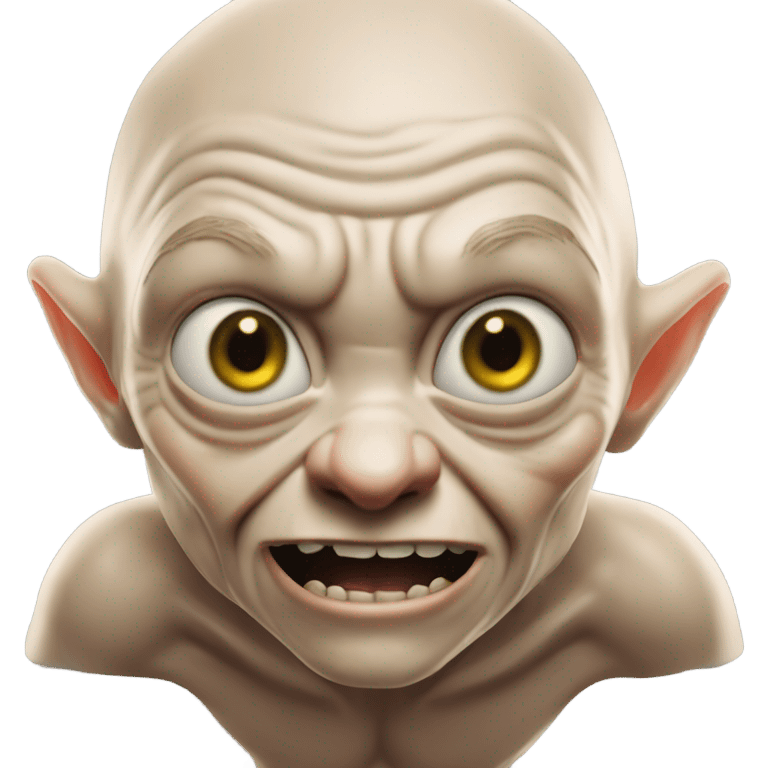 expresion de Gollum del señor de los anillos emoji