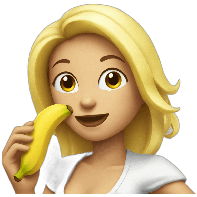 sexy woman eating banana emoji