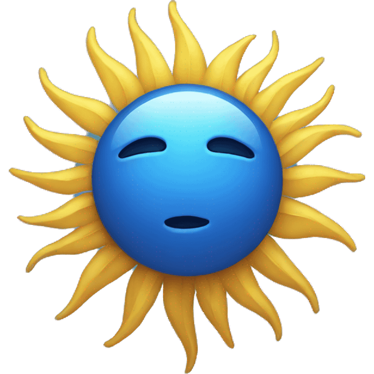 blue sun emoji