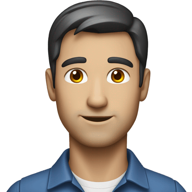 male engineer with short dark hair emoji