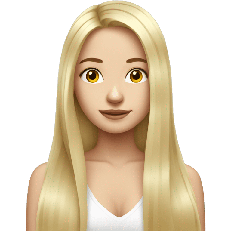 Super long blond hair Russian girl  emoji