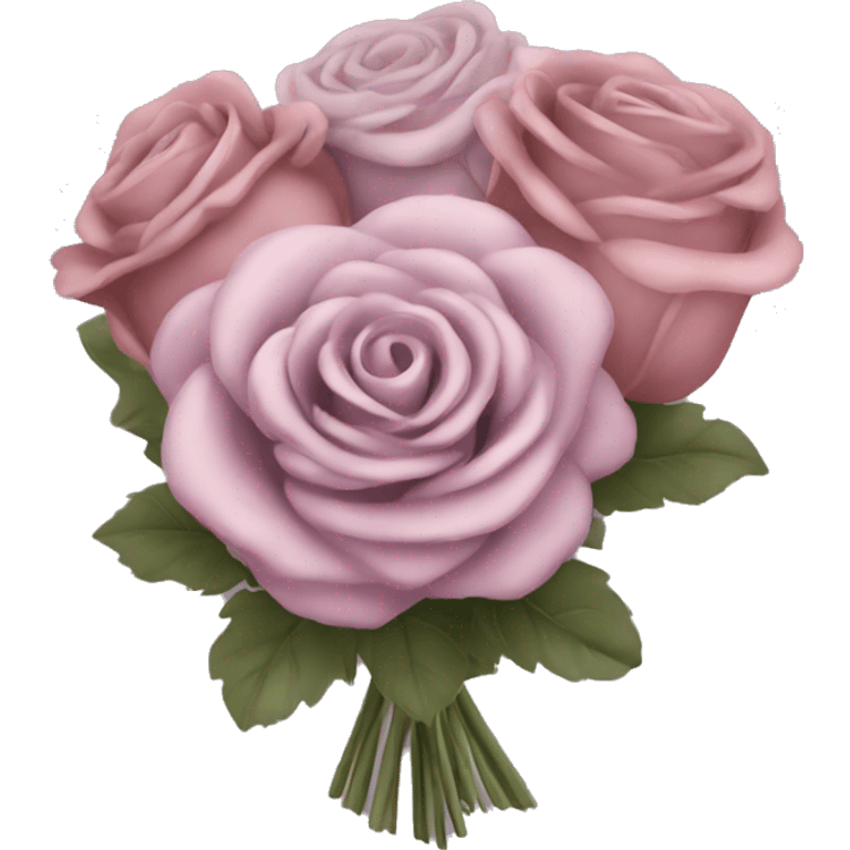 Mauve and antique rose bouquet emoji