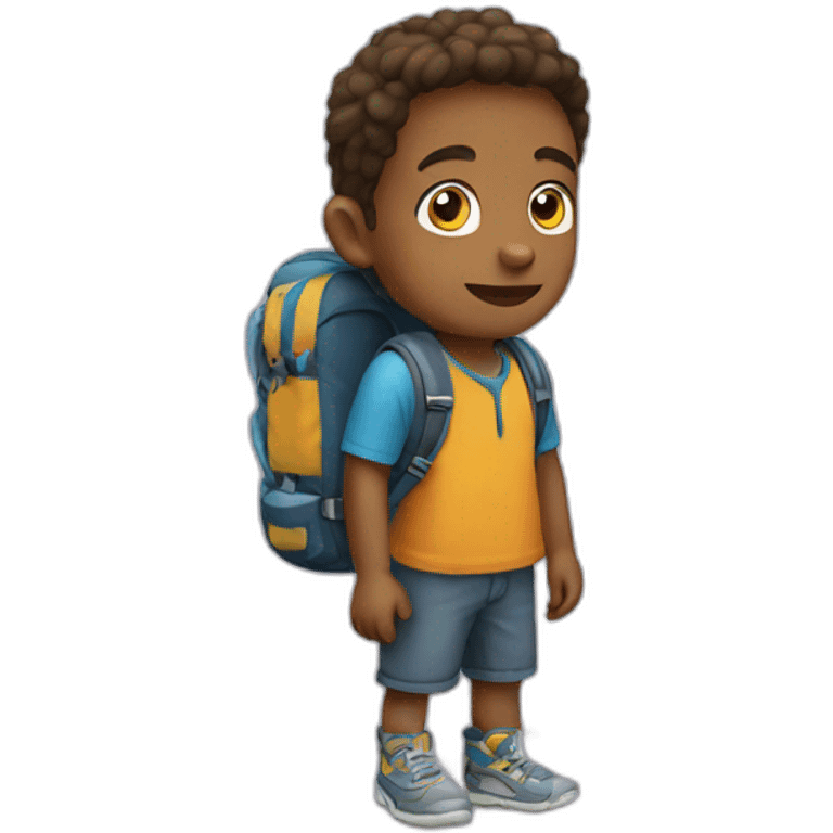 kid with backpack  emoji