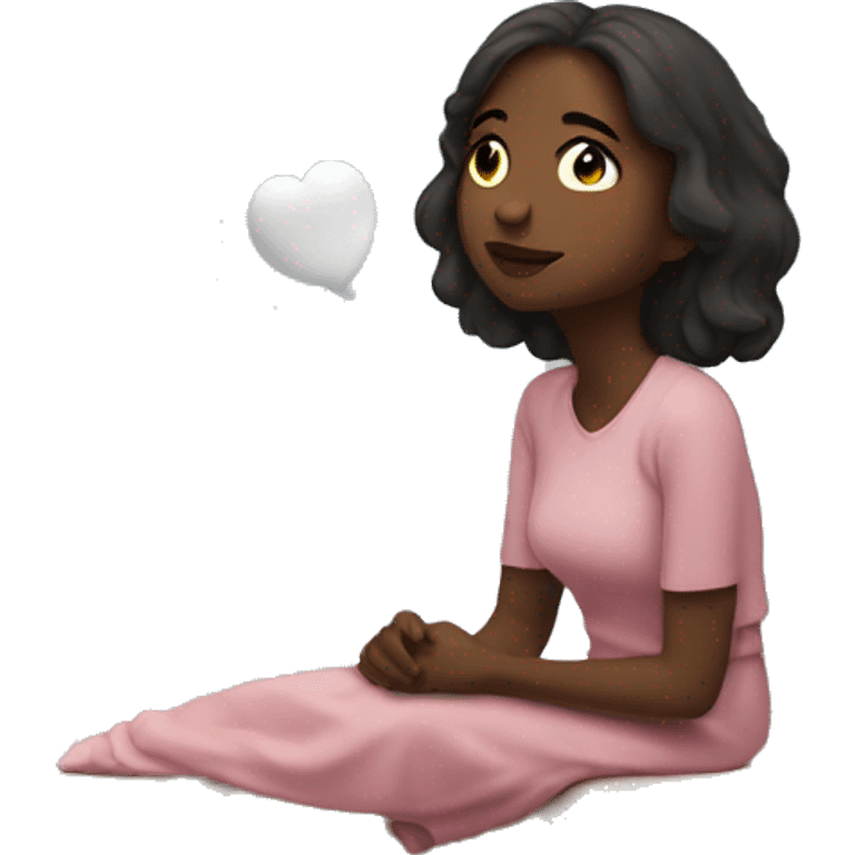 girl daydreaming about love emoji