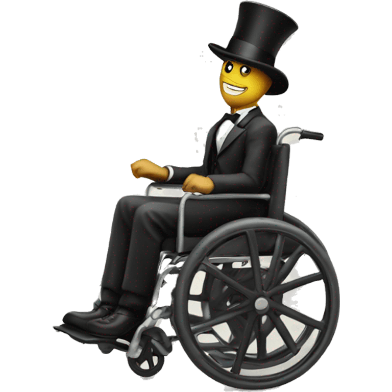 wheelchair with a top hat emoji