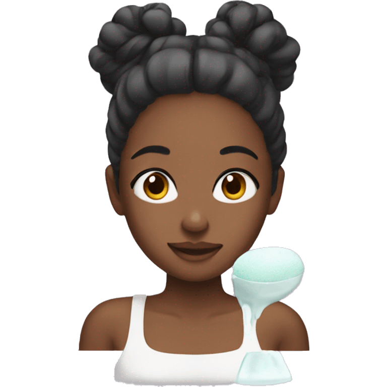 Girl doing skincare emoji