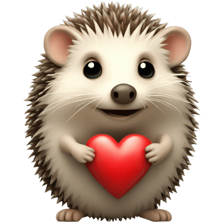 Hedgehog with a heart  emoji