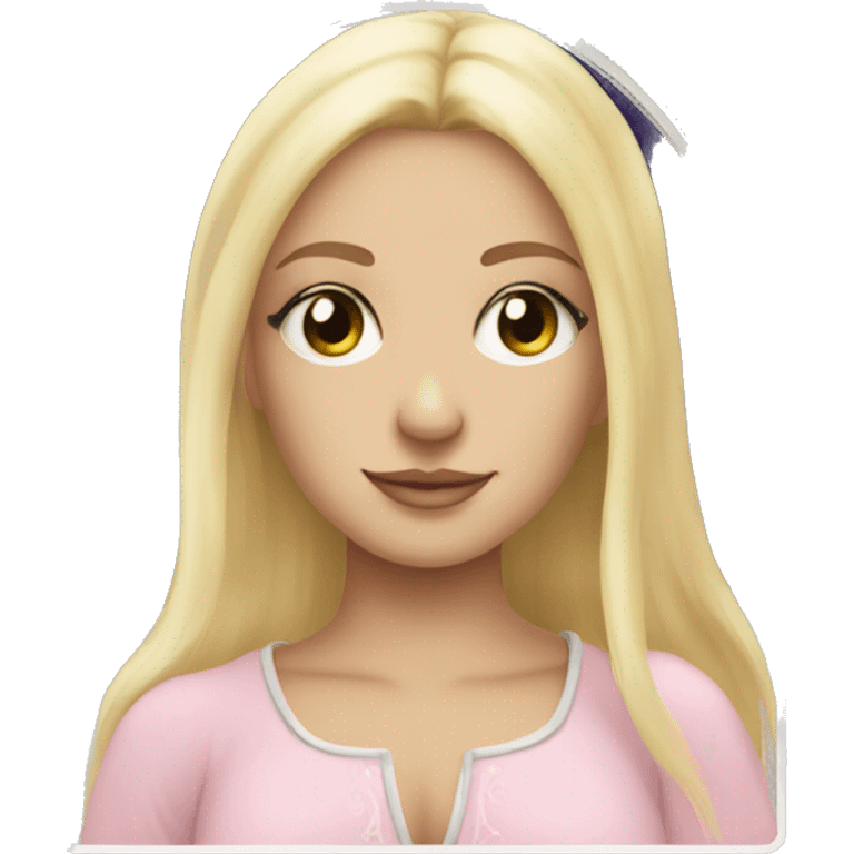 light pink tarot cards blonde girl emoji