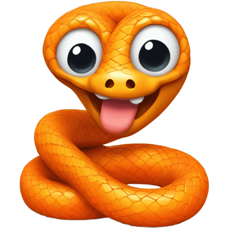 Cute Chinese new year snake with oranges emoji