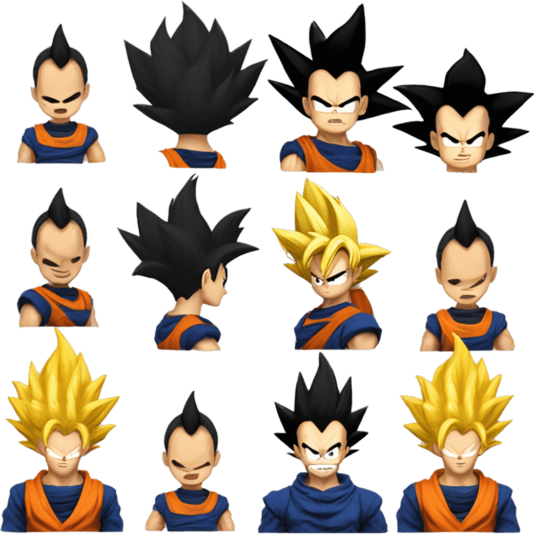 Goku figthing witch Vegeta emoji