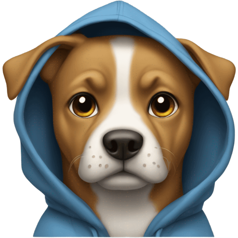 Dog wearing a hoodie emoji