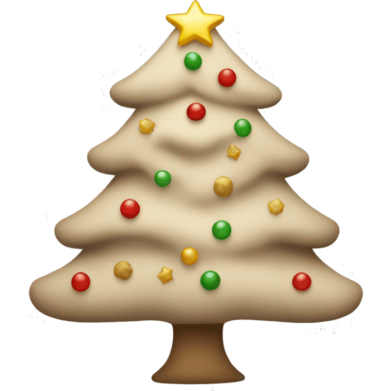 Beige Christmas tree emoji