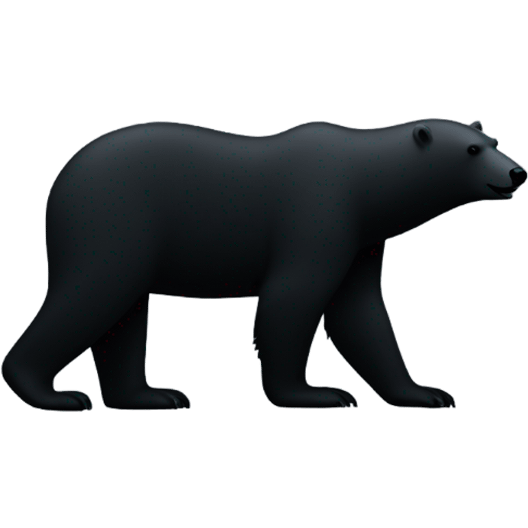 Polar bear blacked out  emoji