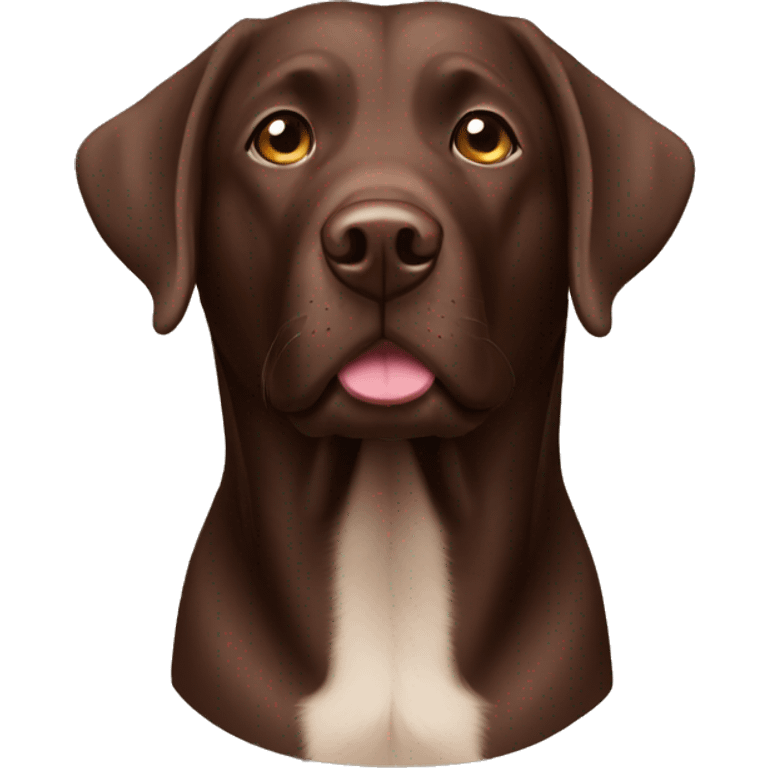 old male chocolate coloured labrador emoji