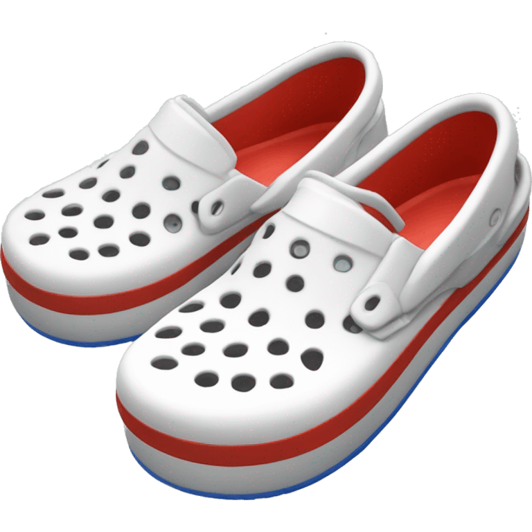 white shoes crocs keep exact design just change color to bright blue emoji