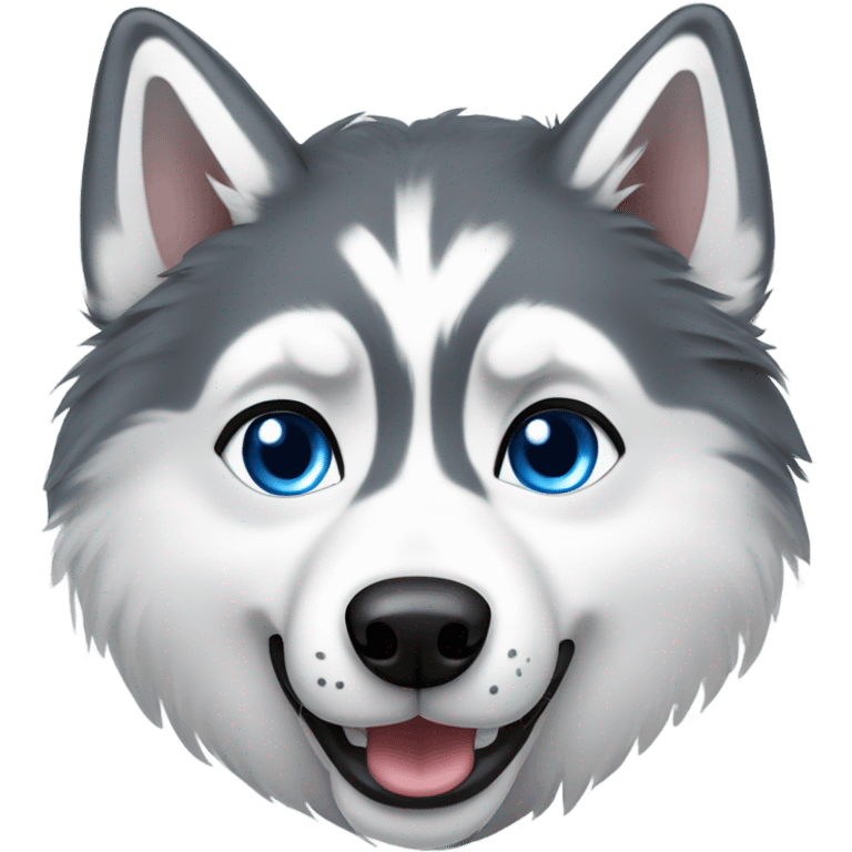 Fluffy husky emoji