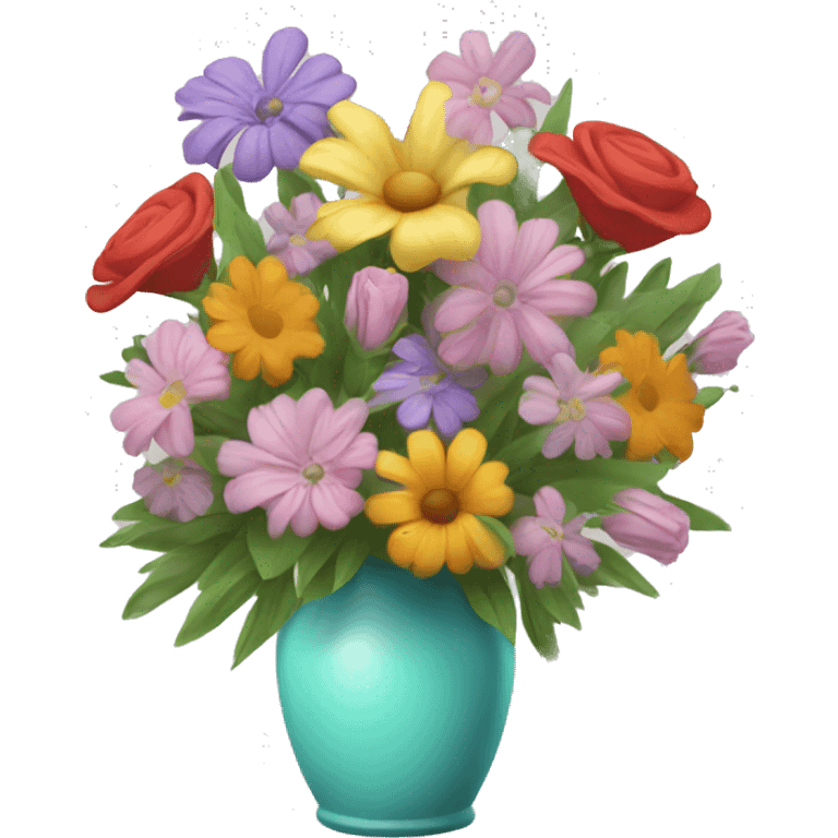 Bouquet of flowers in vase emoji