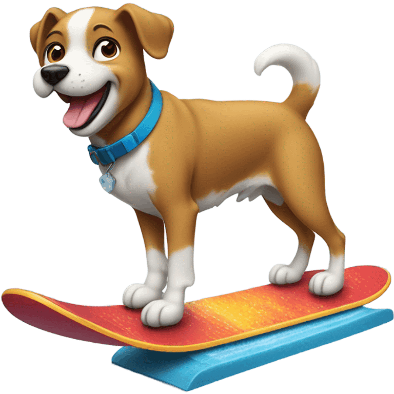 Dog on a snowboard emoji